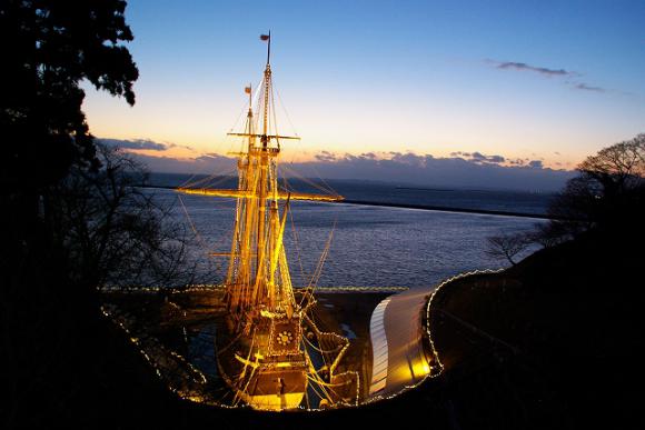サンファンバウティスタ号〜ライトアップ