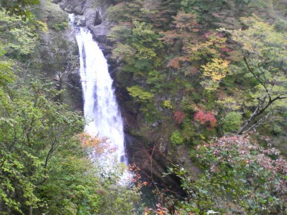 紅葉の秋保大滝