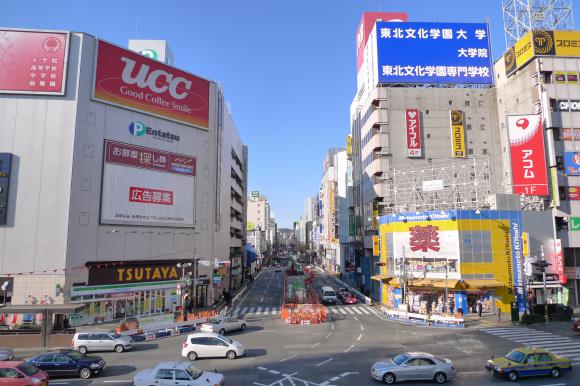 南町通り／ペデストリアンデッキより