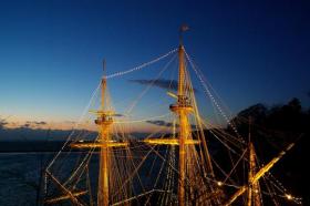 サンファンバウティスタ号〜ライトアップ